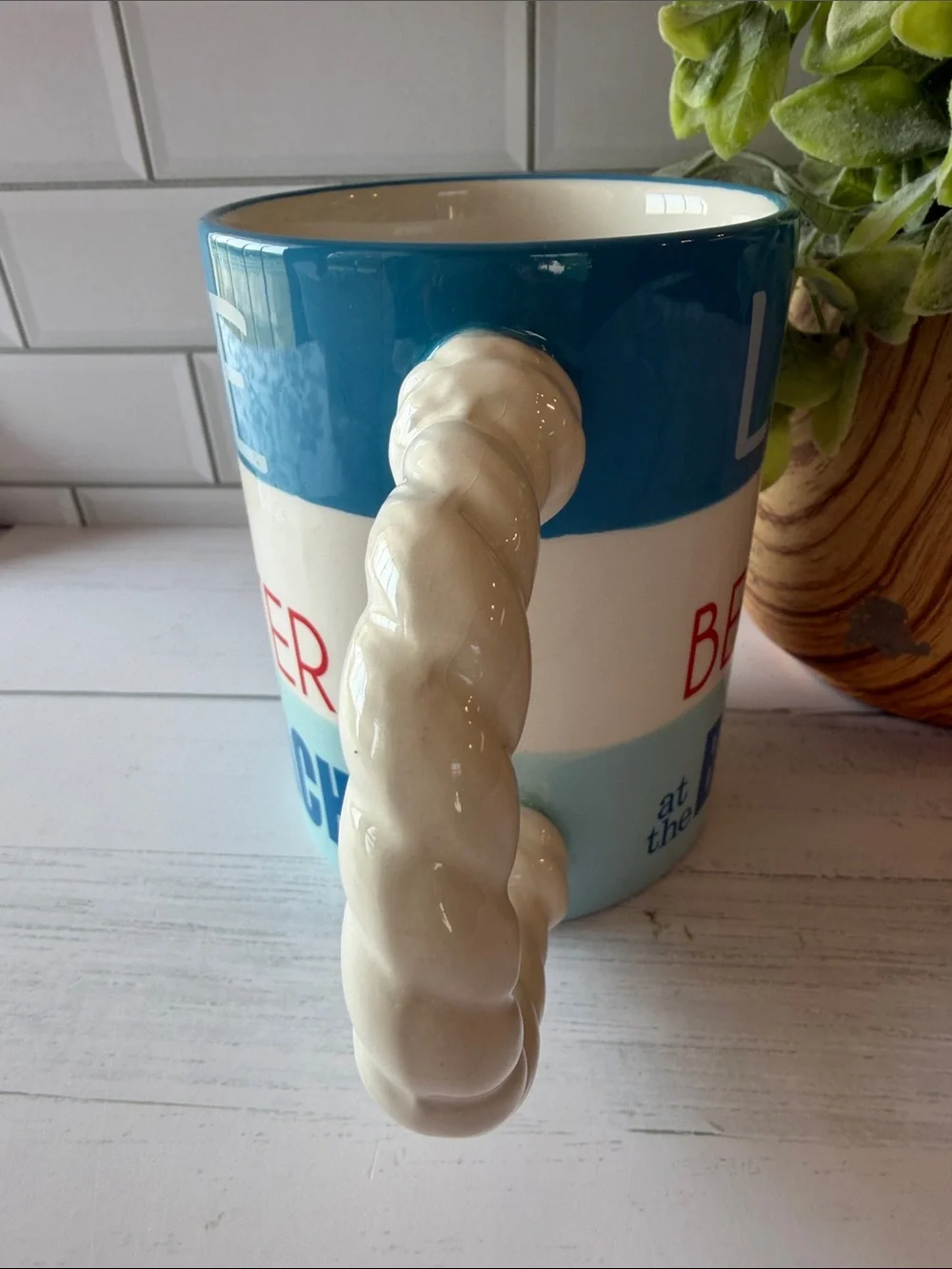 Pier 1”Life is Better at the Beach”Ceramic Coffee Mug